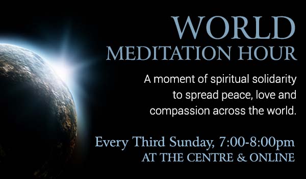 Ad for World Meditation Hour