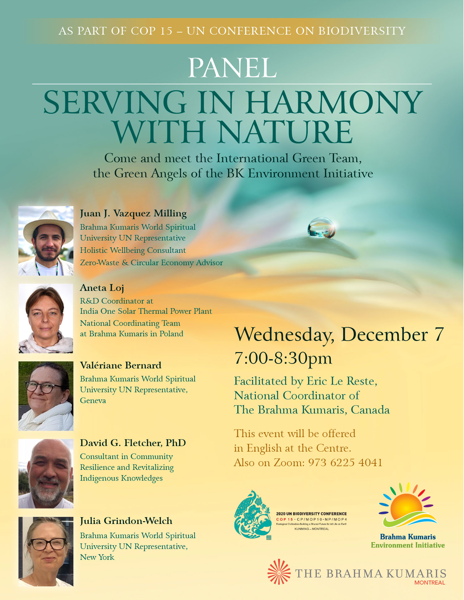 COP15 Biodiversity Panel - Serving in Harmony with Nature