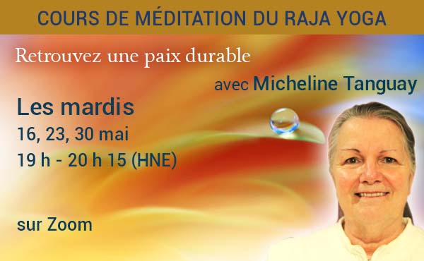 Cours médation du Raja Yoga 3 jours