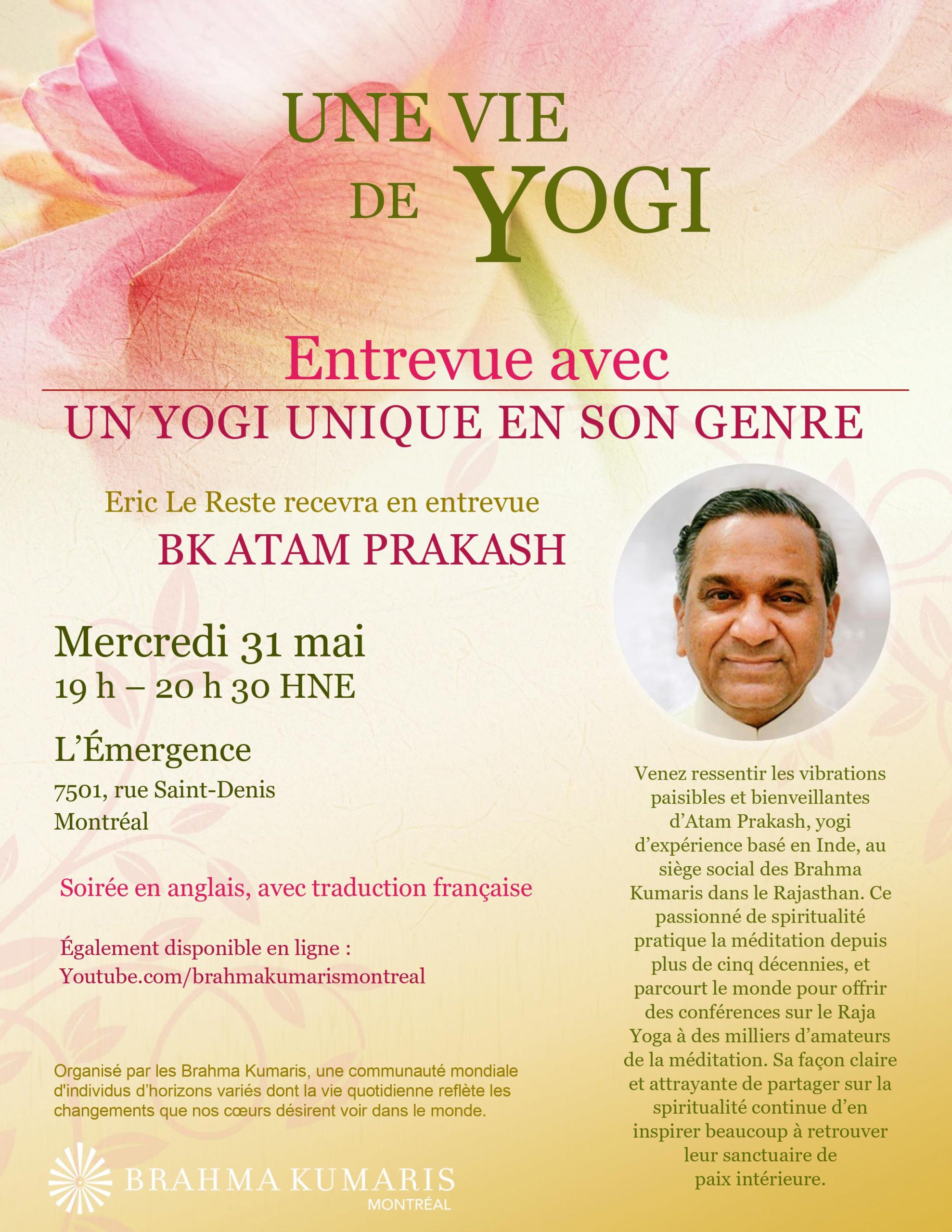 Conférence Une vie de yogi