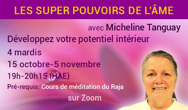 Partez à la découverte de vos pouvoirs intérieurs et rayonnez au meilleur de vous-même. En quatre séances, plongez au coeur des bienfaits pratiques qu'apporte la méditation du Raja Yoga dans votre vie de tous les jours.