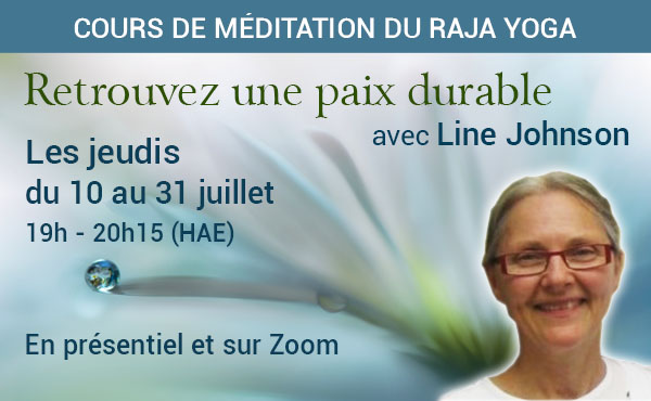 Cours de méditation du Raja yoga
