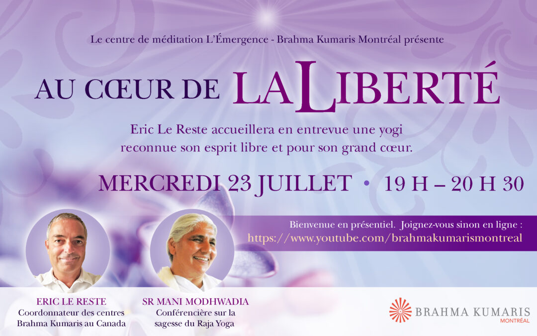 Entrevue : AU CŒUR DE LA LIBERTÉ, avec notre invitée Sr. Mani