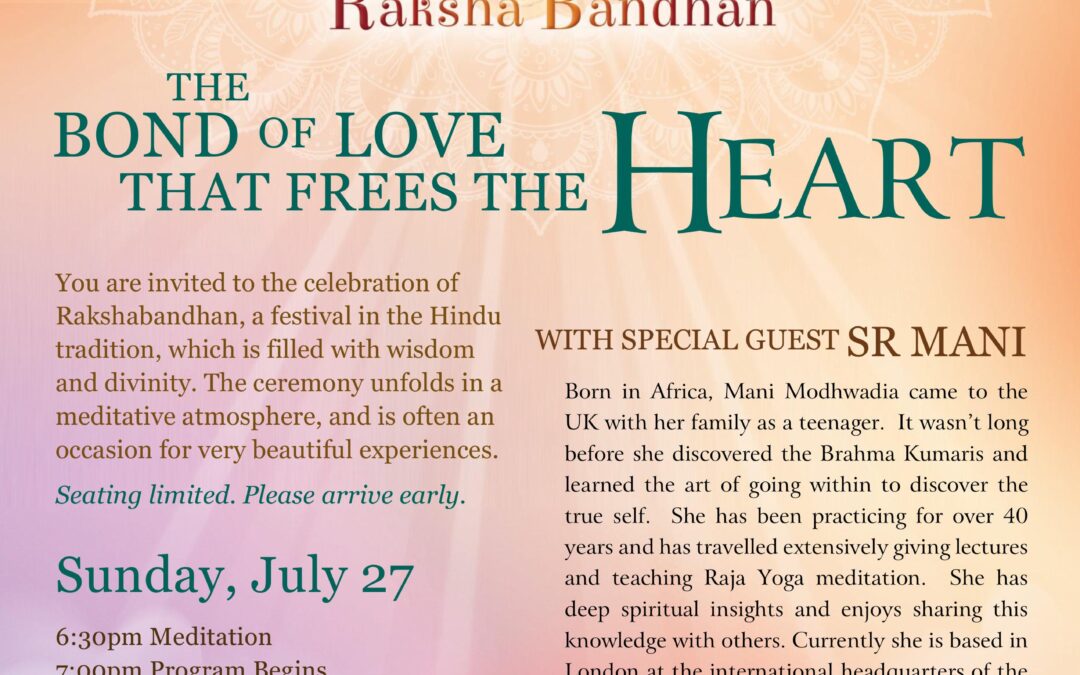 Rakhi Evening with Special Guest Sr. Mani