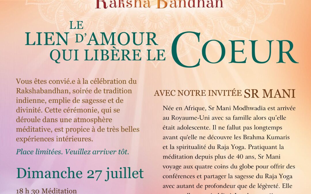 Soirée du Rakhi avec notre invitée Sr. Mani