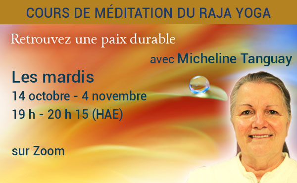 Cours de méditation du Raja yoga