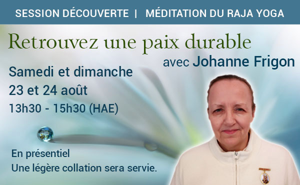 Cours de méditation du Raja yoga